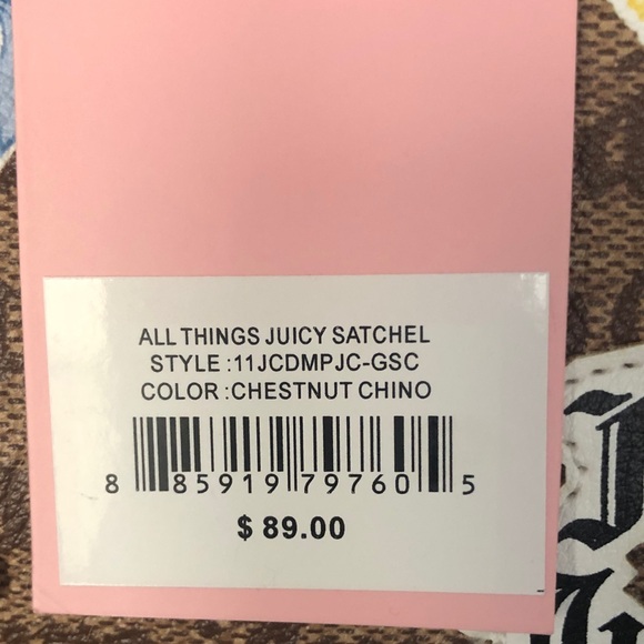 NWT Juicy Couture Chestnut Chino All Things Juicy Satchel - Picture 6 of 11